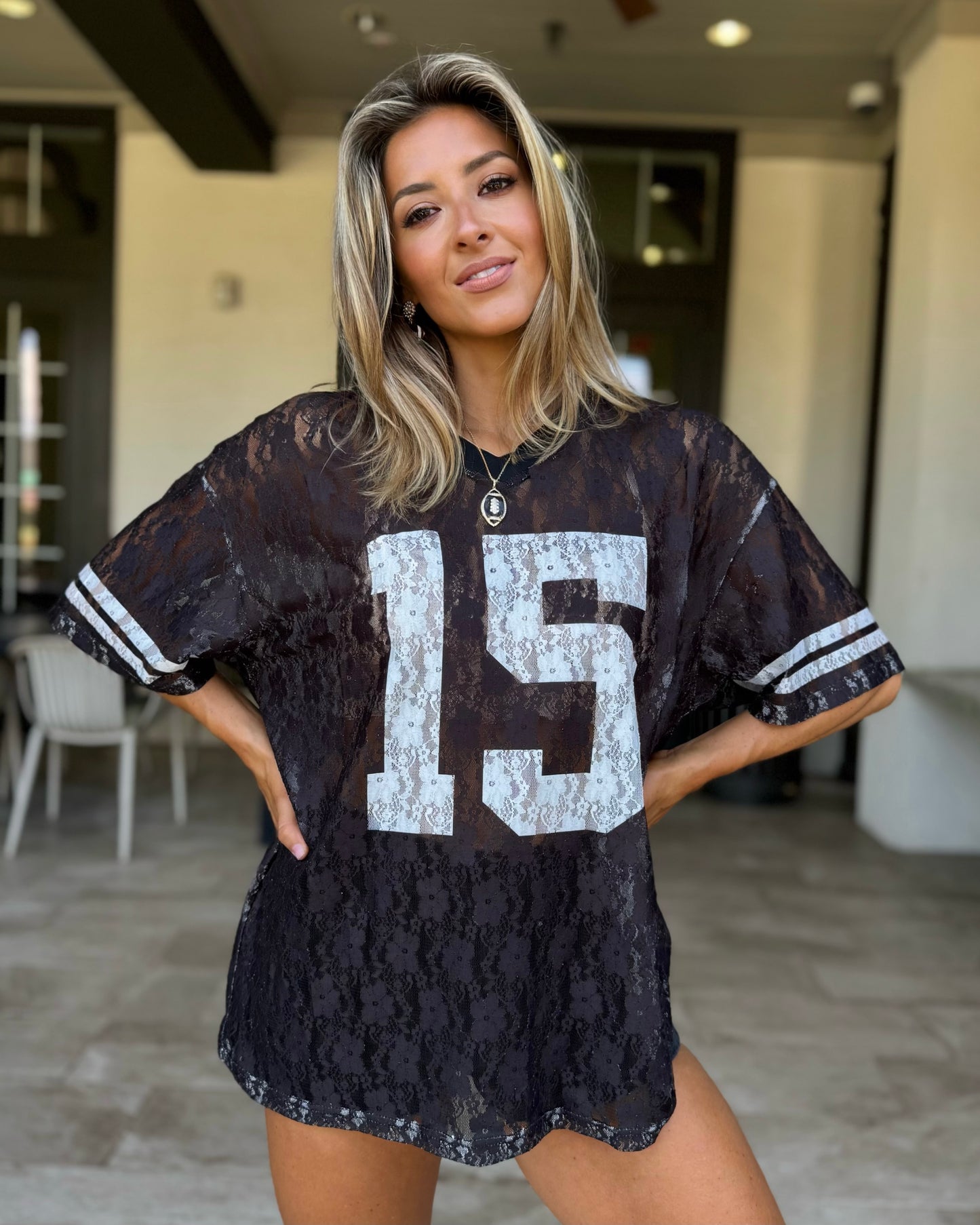 Black Lace "It's Game Time" Jersey (Ships 10/30)