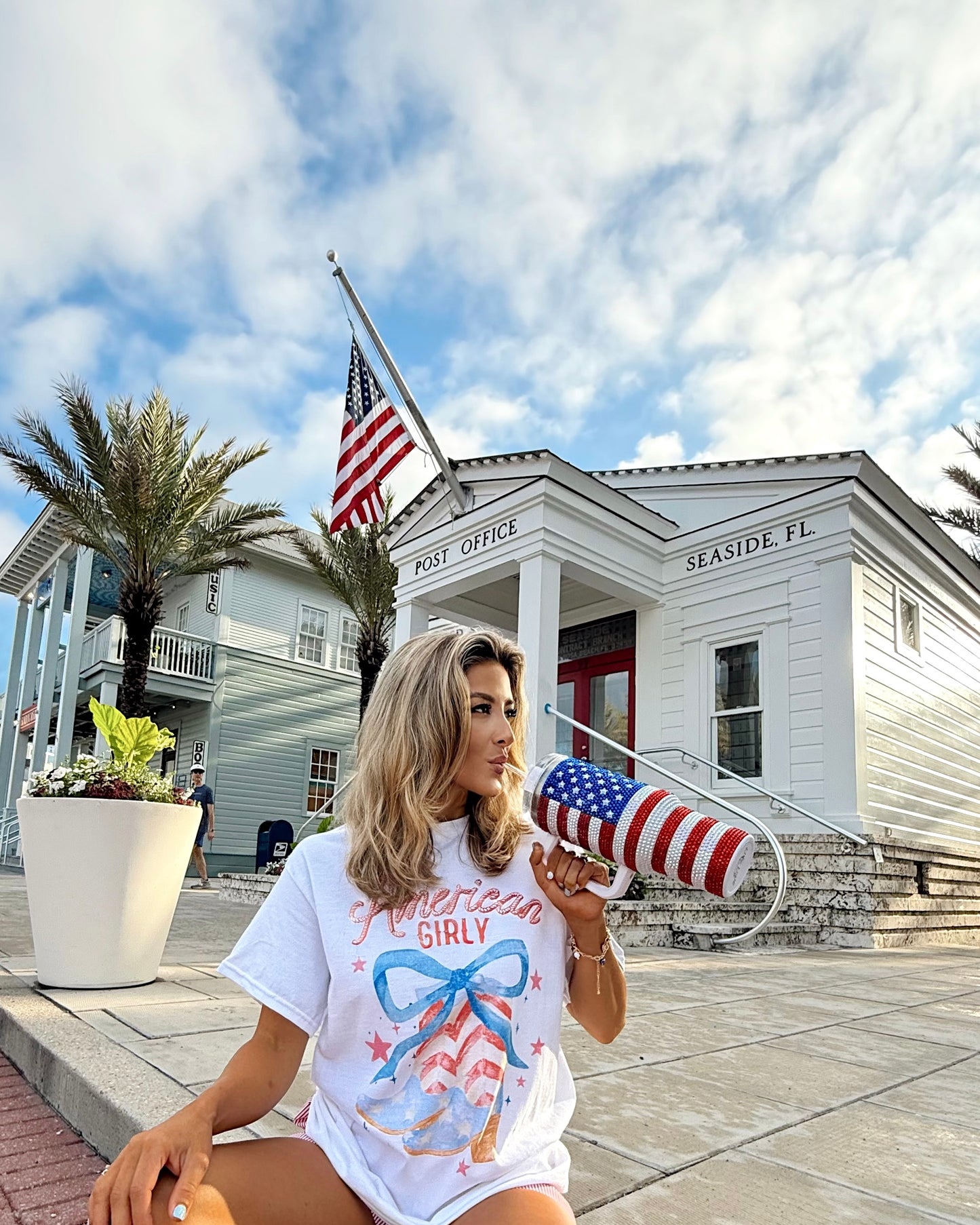 American Girly Oversized Graphic Tee (Pre-Order: Ships 6/20)