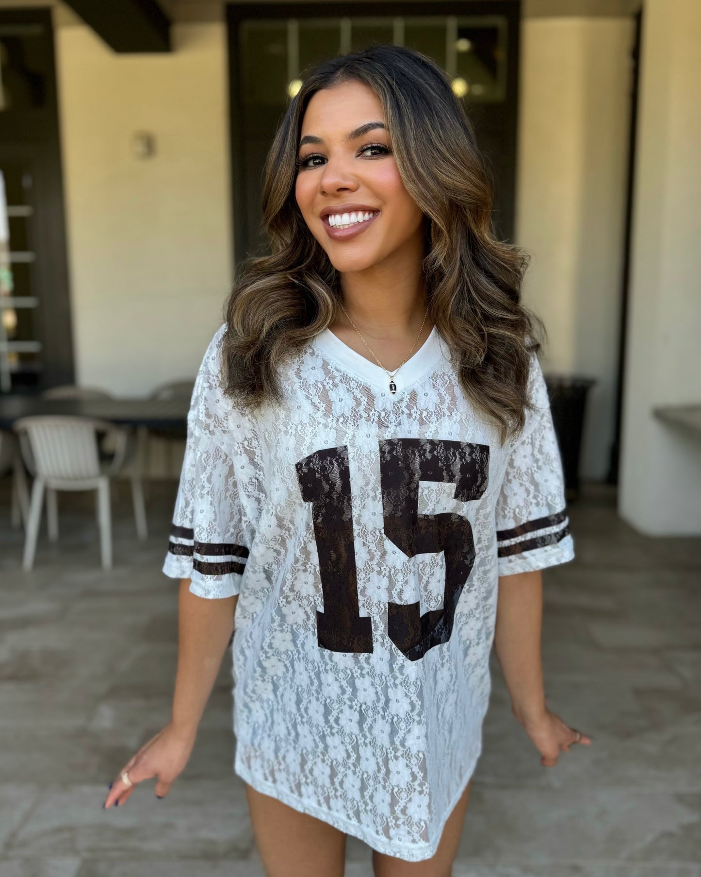 White Lace "It's Game Time" Jersey (Ships 9/30)