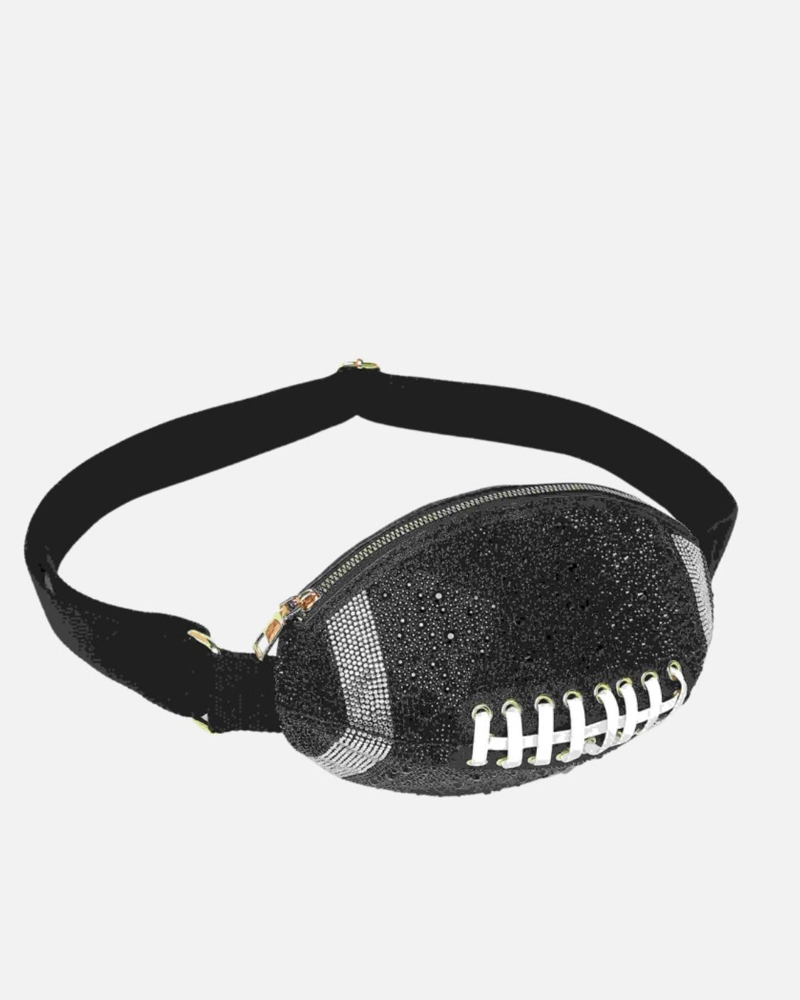 Gold Sideline Shine Bling-Studded FOOTBALL Crossbody/Fanny Pack (Ships 10/25)