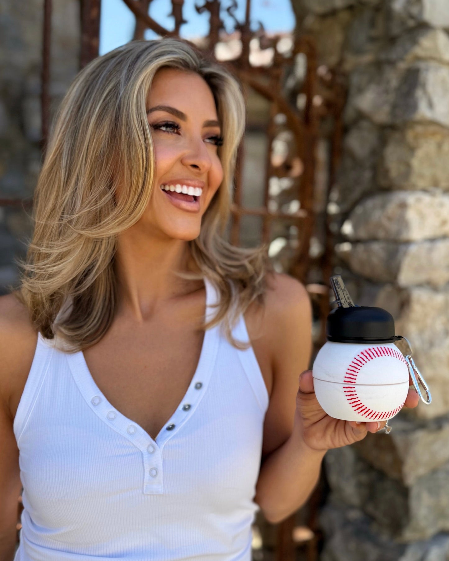 Collapsible Baseball Water Bottle