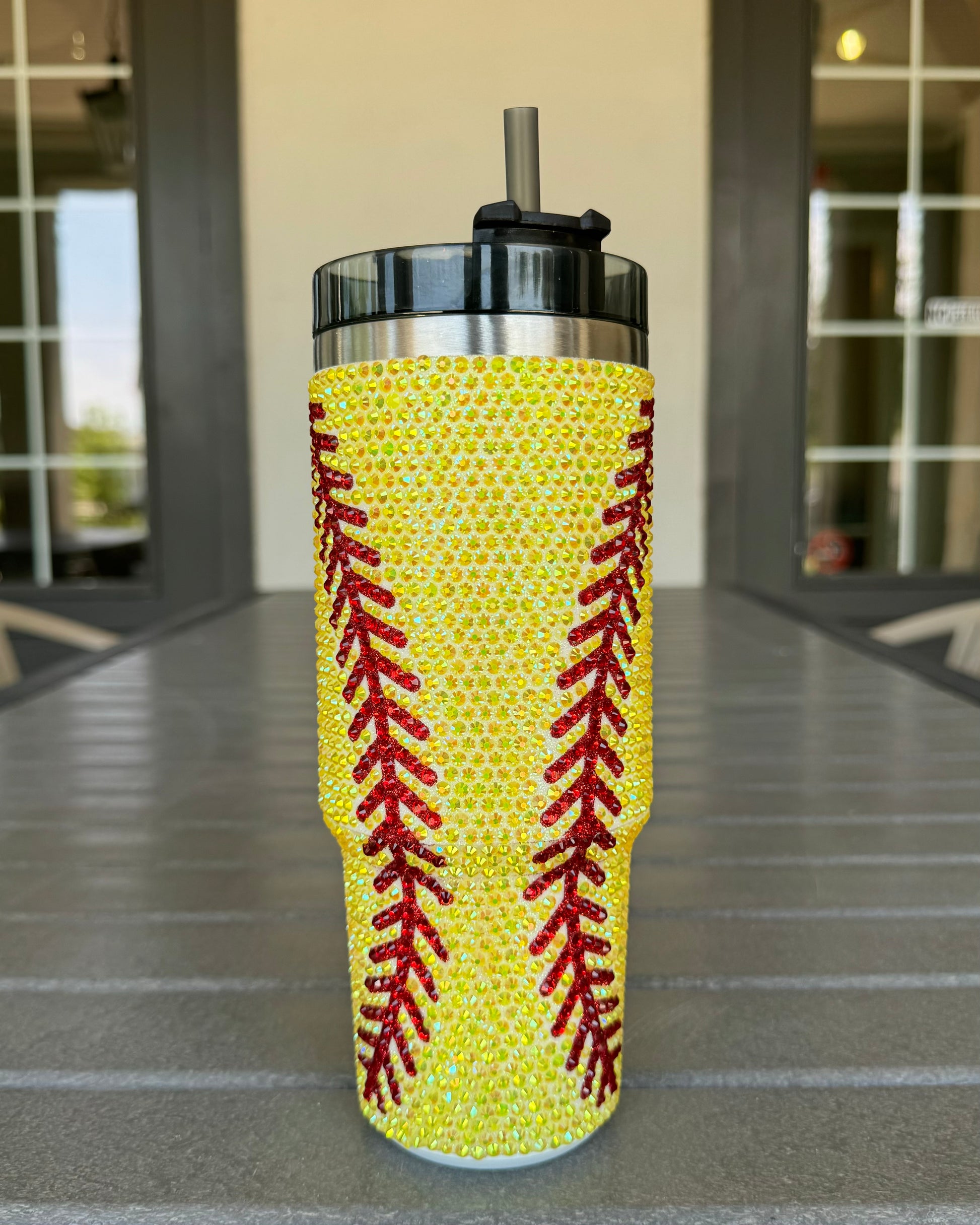 Pre-Order: Crystal SOFTBALL "Blinged Out" Tumbler (Ships Approx. 6/30) - Live Love Gameday®