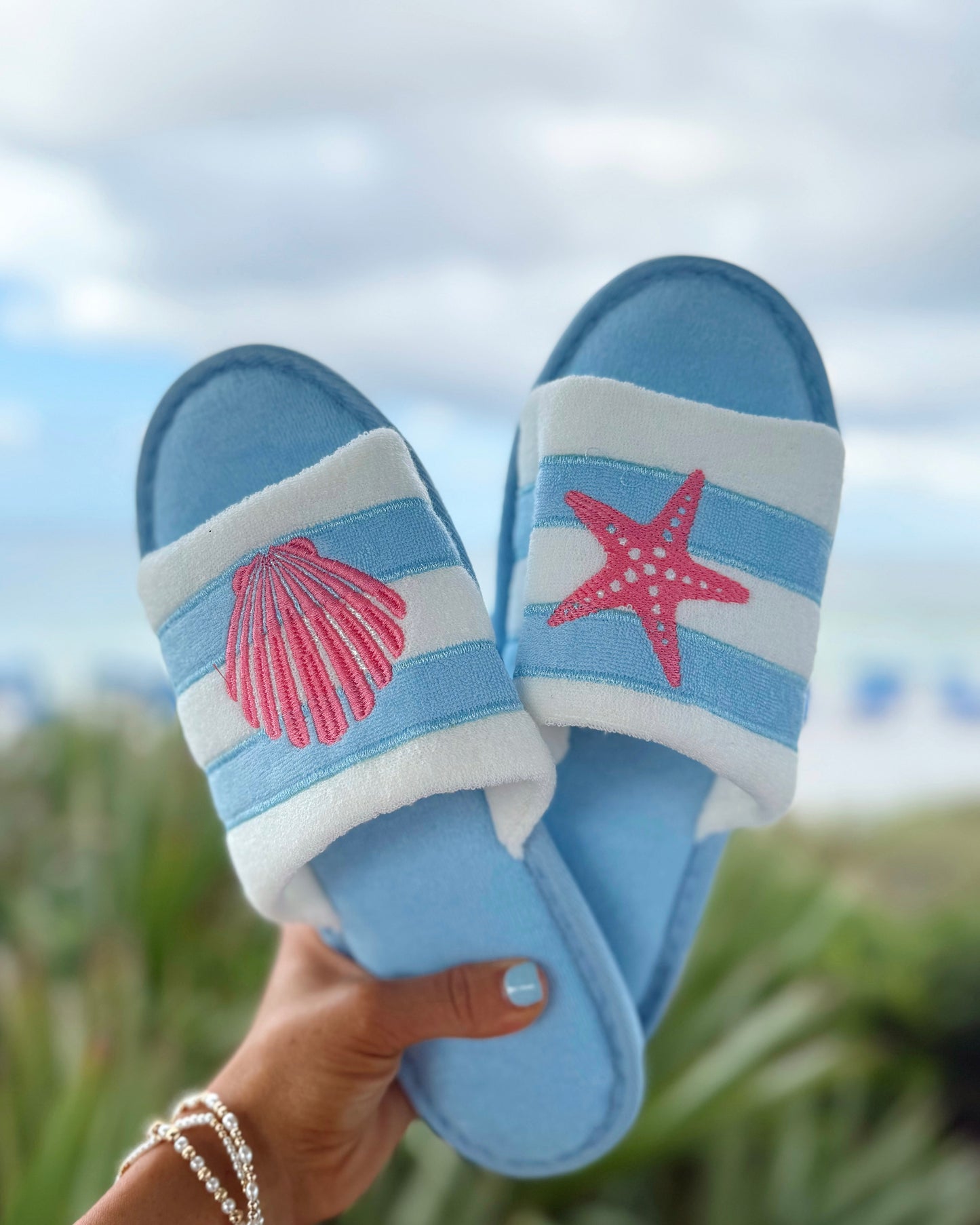 Blue Shell Indoor House Slippers