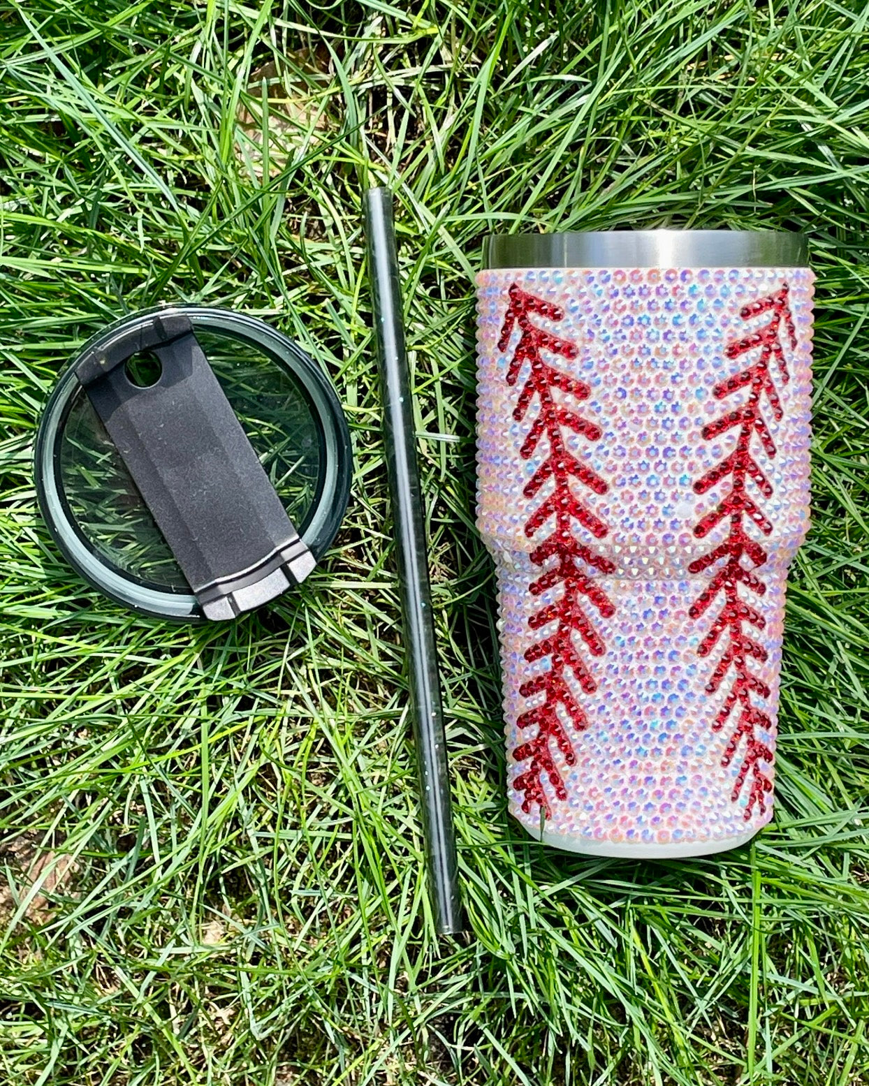 Pre-Order: 20 Oz. Crystal BASEBALL "Blinged Out" Tumbler (Ships Approx. 6/15) - Live Love Gameday®