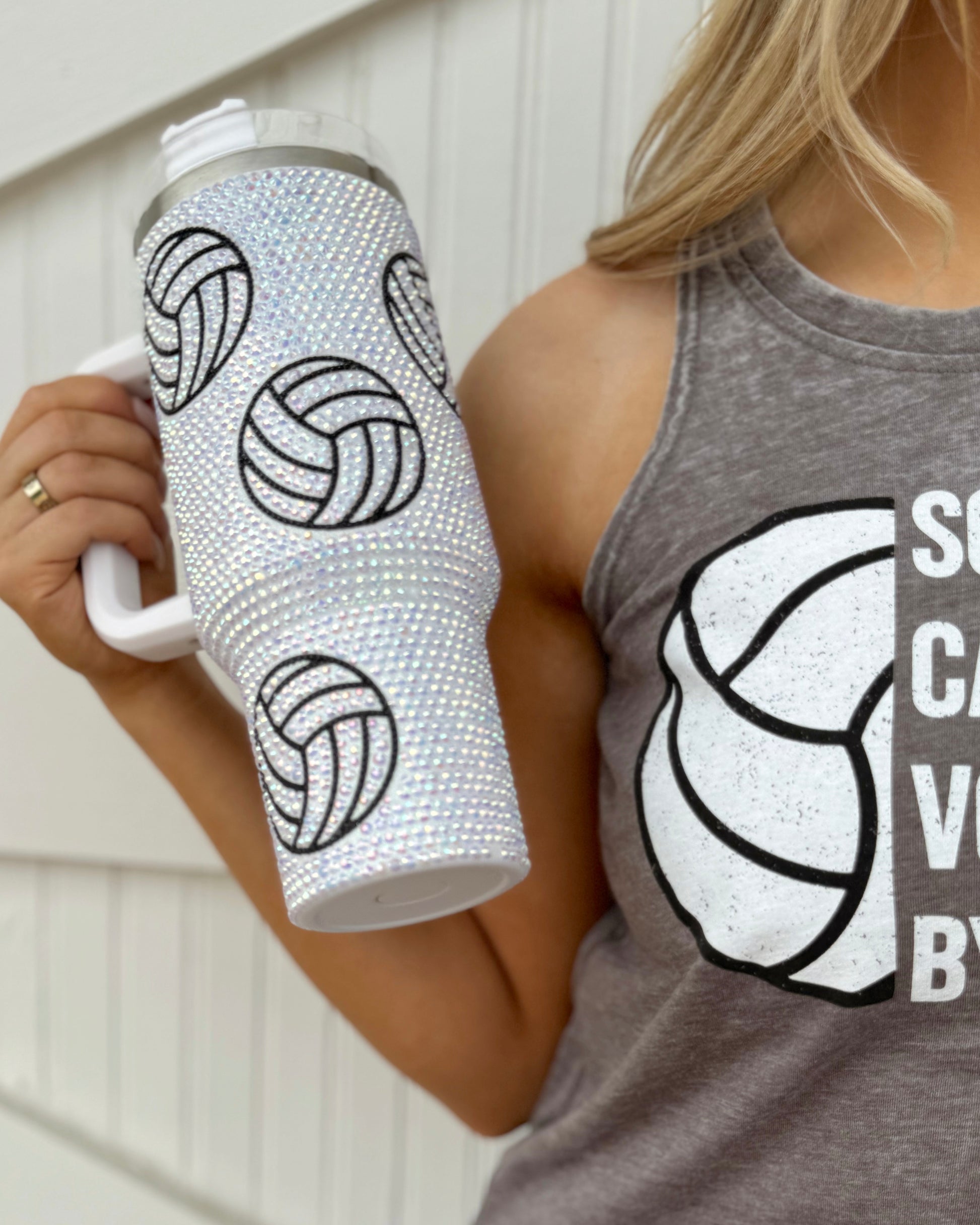 Pre-Order: 40 Oz. Crystal Volleyball Tumbler (Ships Approx. 6/15) - Live Love Gameday®