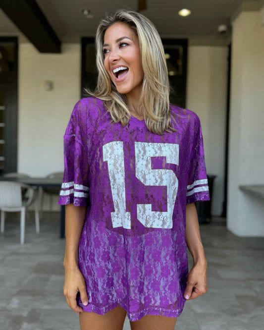 Purple Lace "It's Game Time" Jersey (Ships 9/30)