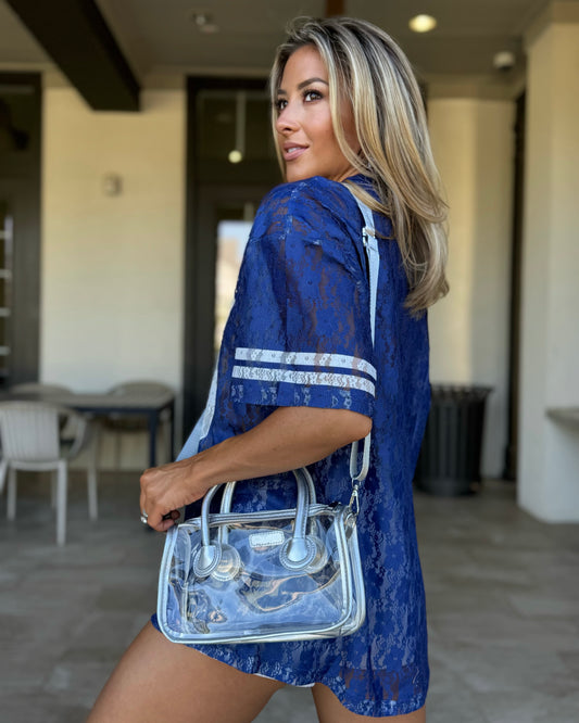 Rectangle Silver Stadium-Approved Purse