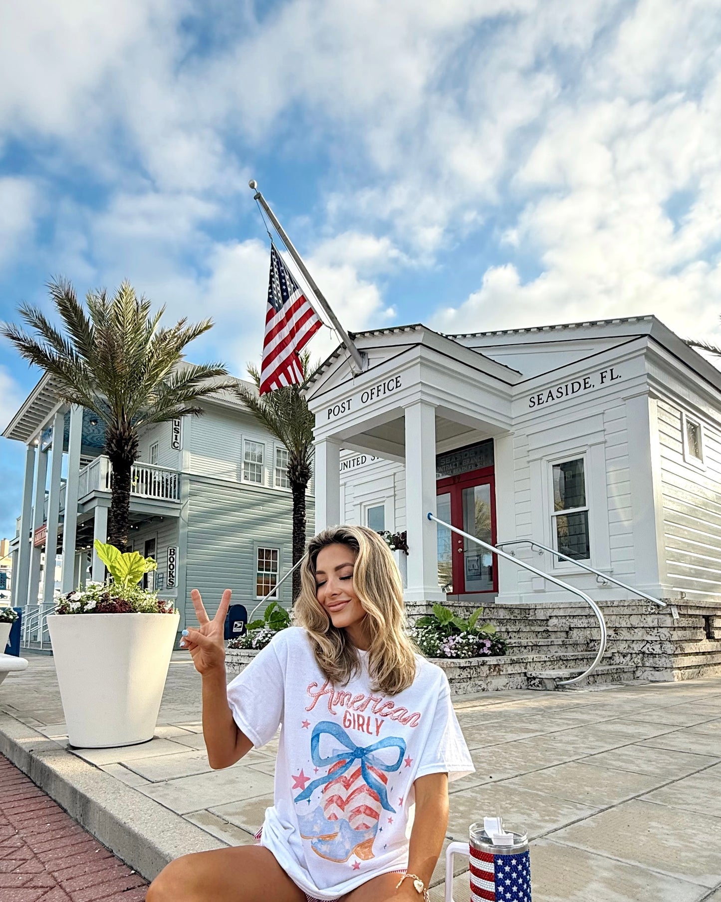 American Girly Oversized Graphic Tee (Pre-Order: Ships 6/20)