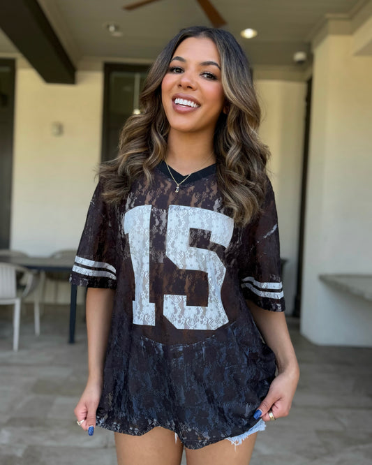 Black Lace "It's Game Time" Jersey (Ships 9/30)