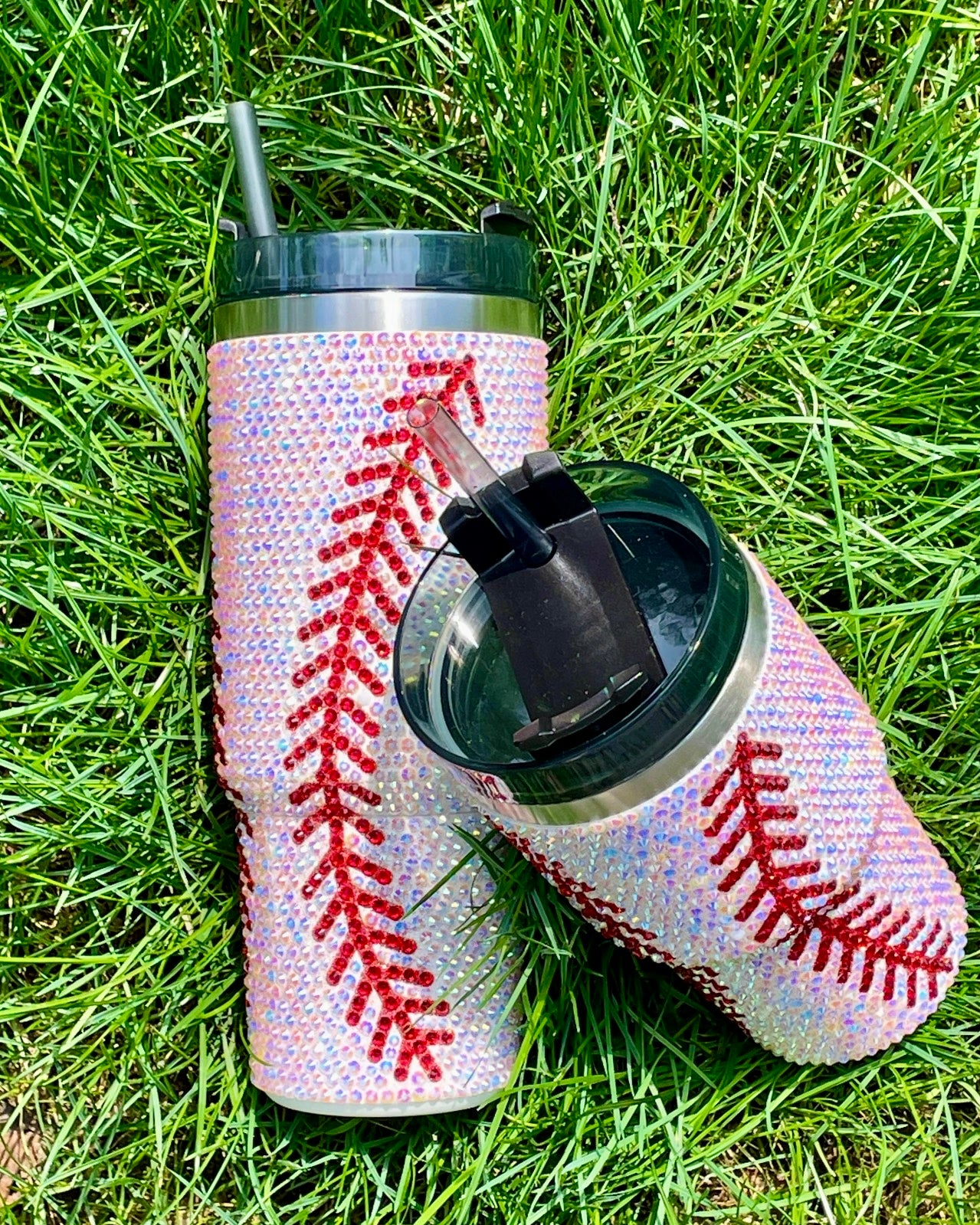 Pre-Order: 20 Oz. Crystal BASEBALL "Blinged Out" Tumbler (Ships Approx. 6/15) - Live Love Gameday®