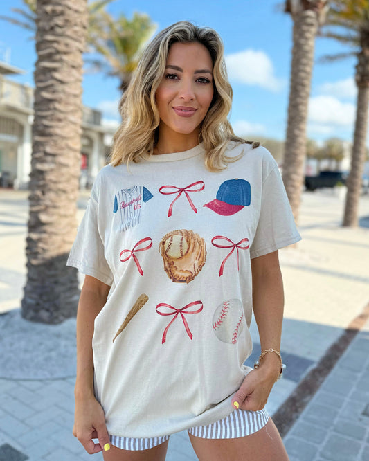 Baseball Season Collage Graphic Tee