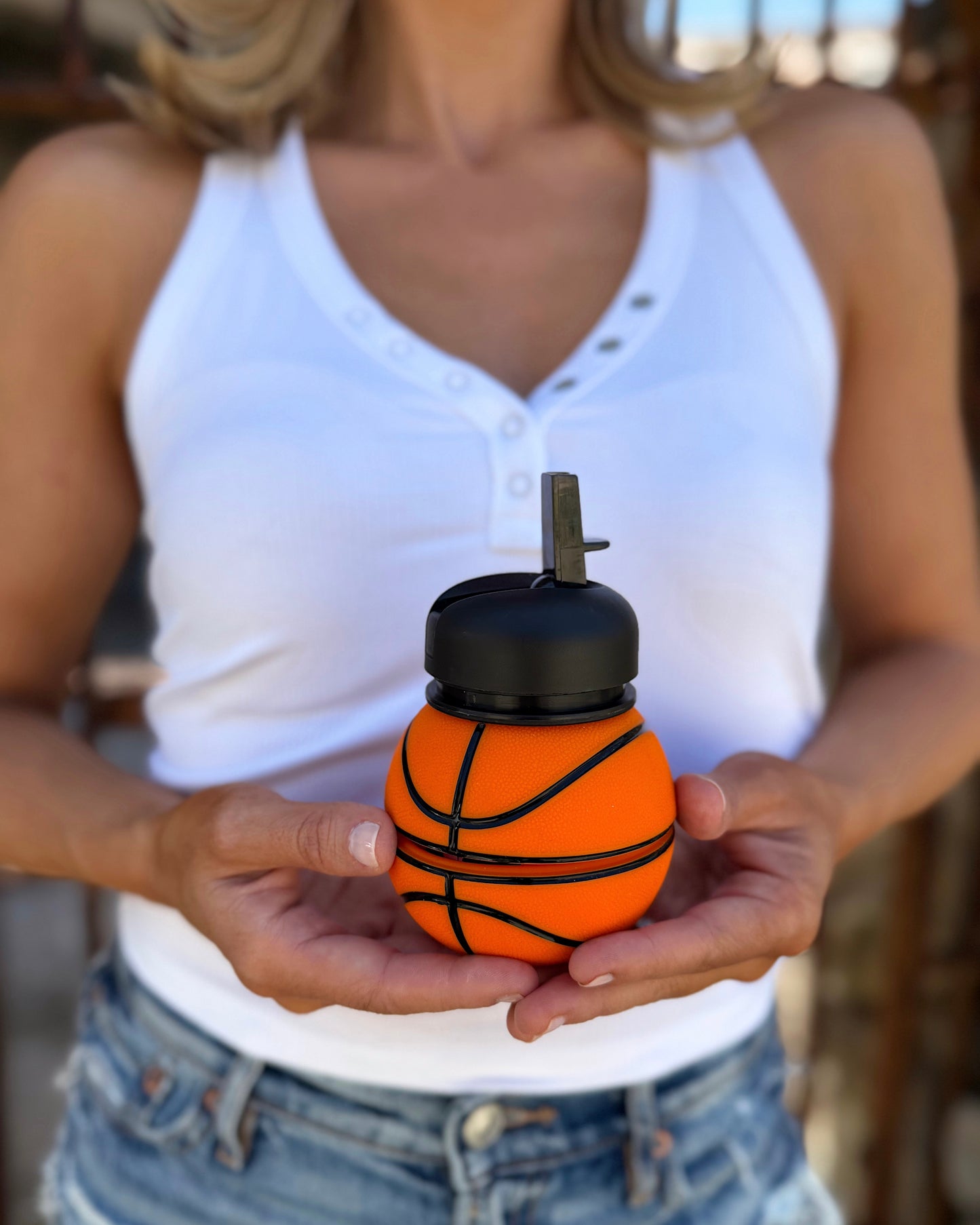 Collapsible BASKETBALL Water Bottle